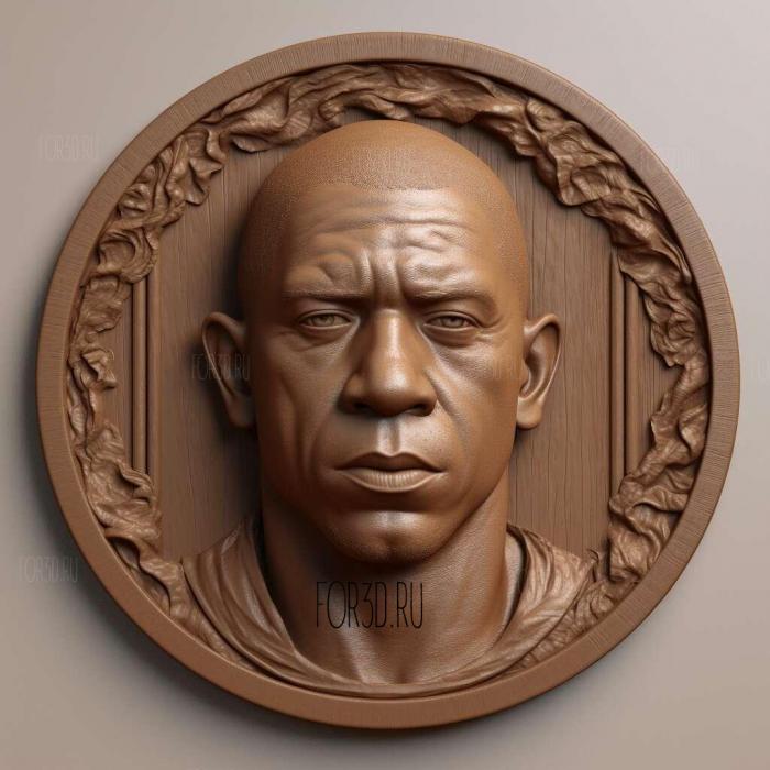 Vin Diesel 4 stl model for CNC